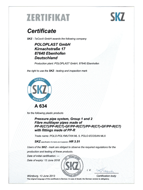 Certificate ท่อ PP-RCT-2